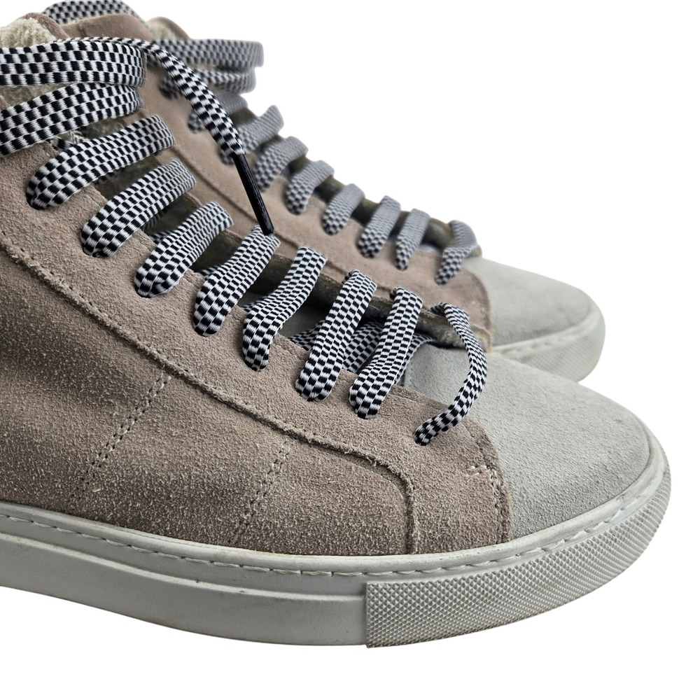 P448 Skate High Top Sneakers Pink Suede Sherpa Lining EU 41 US Women 10.5 - Picture 3 of 15